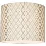 Thumbnail3 of Springcrest Doral Off-White Embroidered Drum Shade 14x14x11 (Spider) more views