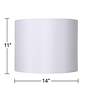 5_Springcrest Doral White Hardback Drum Lamp Shade 14x14x11 (Spider) more views