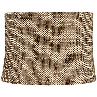 Springcrest Dortmund Charcoal Beige Linen Drum Shade 13x14x10 (Spider)