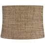 1_Springcrest Dortmund Charcoal Beige Linen Drum Shade 13x14x10 (Spider)