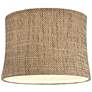 3_Springcrest Dortmund Charcoal Beige Linen Drum Shade 13x14x10 (Spider) more views