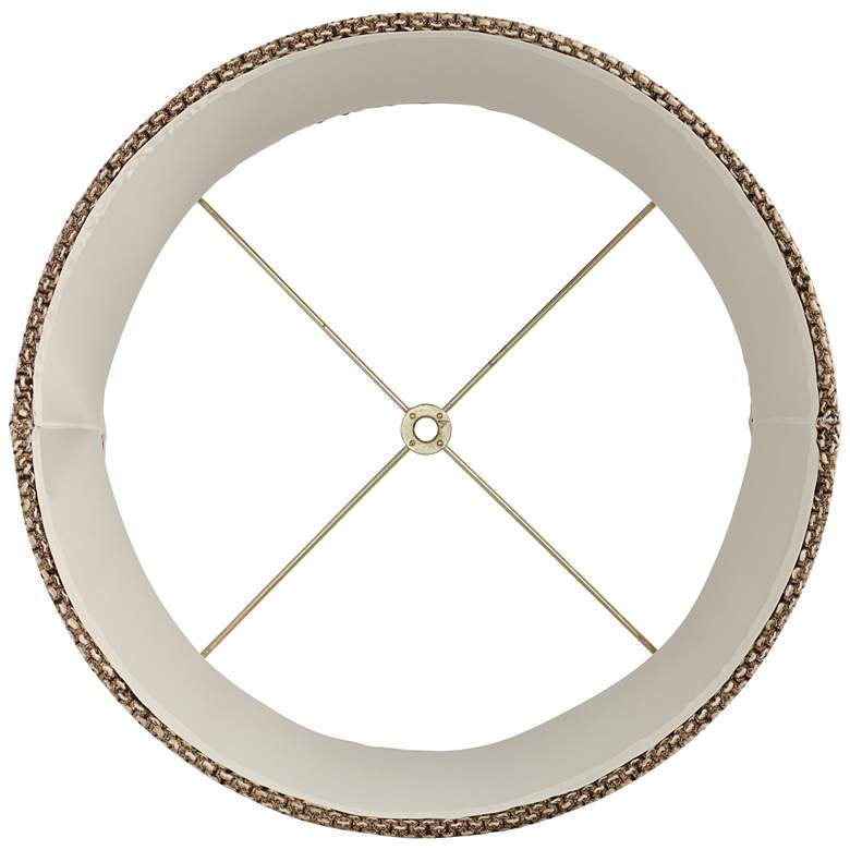 Image 4 Springcrest Dortmund Charcoal Beige Linen Drum Shade 13x14x10 (Spider) more views