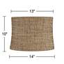 5_Springcrest Dortmund Charcoal Beige Linen Drum Shade 13x14x10 (Spider) more views
