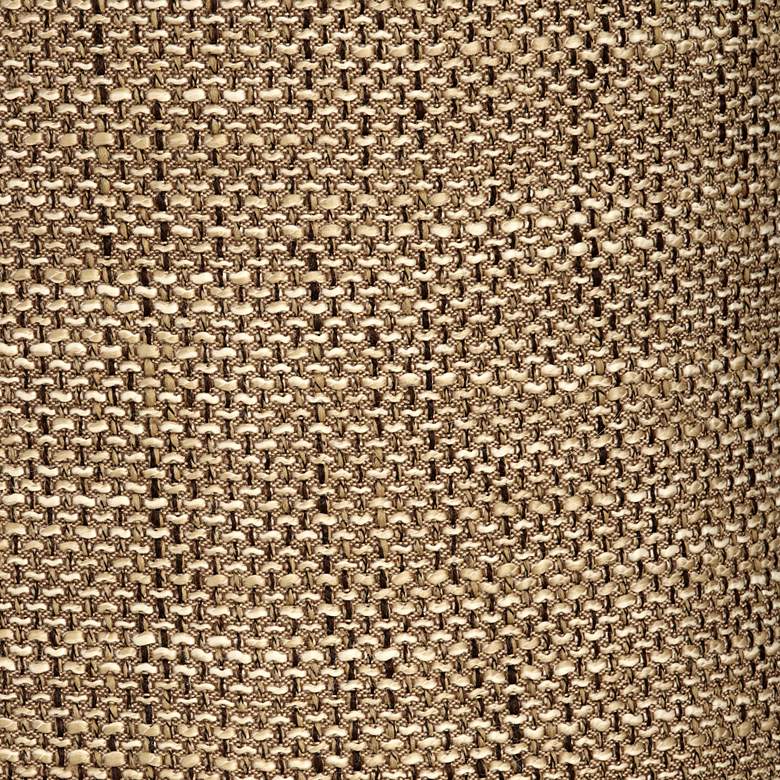 Image 2 Springcrest Dortmund Charcoal Brown Textured Drum Shade 13x14x10 (Spider) more views