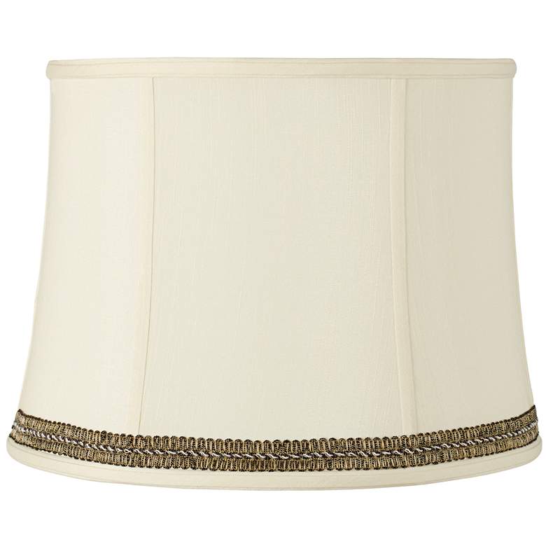 Image 1 Springcrest Drum Shade with Black and Gold Trim 14x16x12 (Spider)