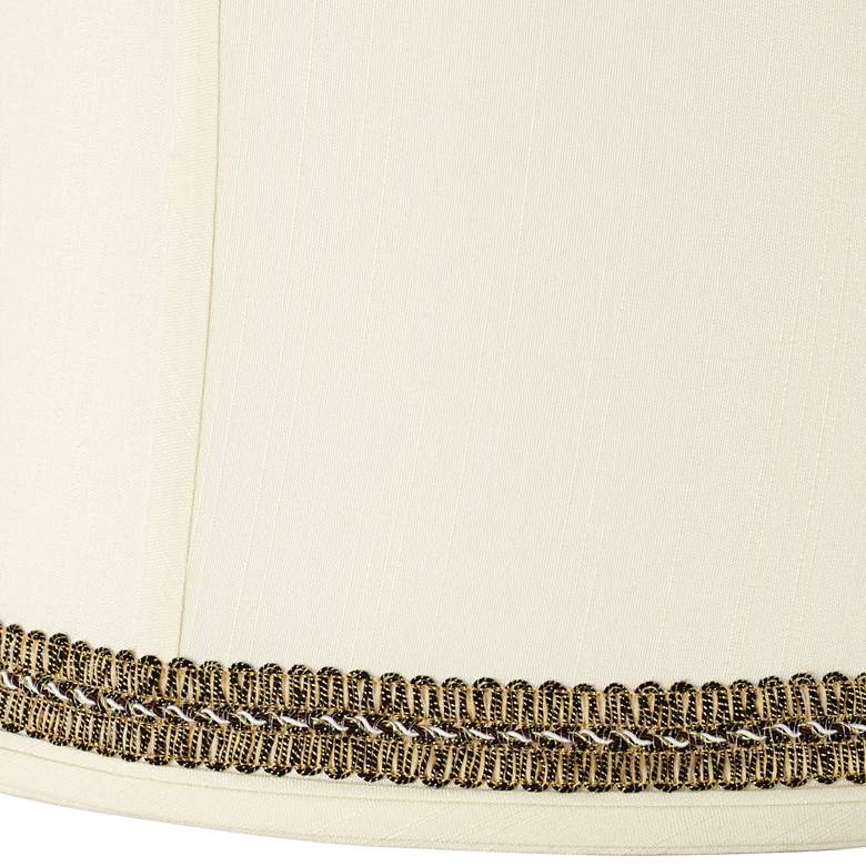 Image 2 Springcrest Drum Shade with Black and Gold Trim 14x16x12 (Spider) more views