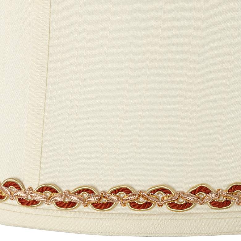 Image 2 Springcrest Drum Shade with Gold and Rust Trim 14x16x12 (Spider) more views