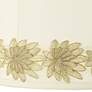 2_Springcrest Drum Shade with Gold Flower Trim 14x16x12 (Spider) more views