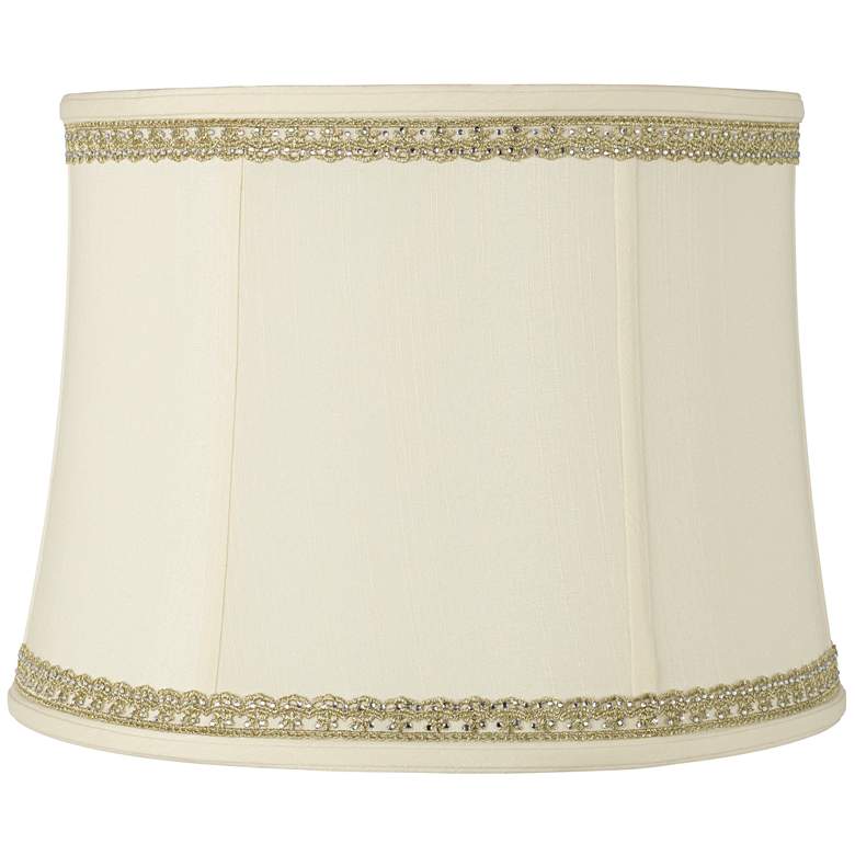 Image 1 Springcrest Drum Shade with Lace and Rhinestone Trim 14x16x12 (Spider)