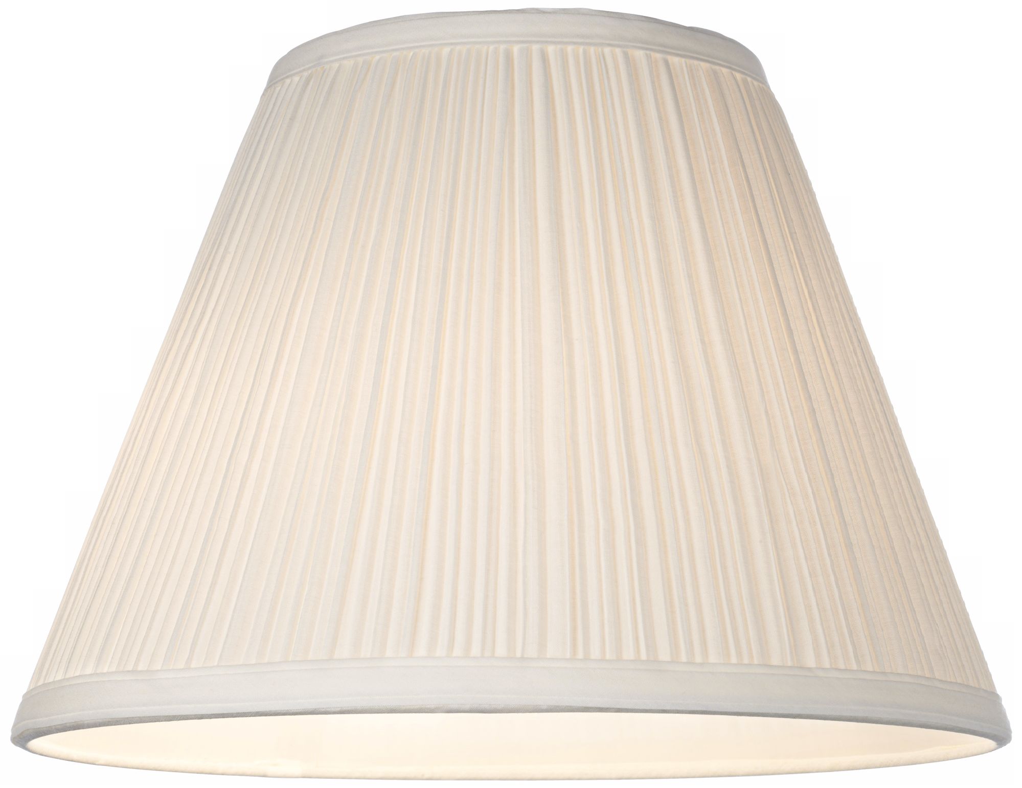 Image 2 Springcrest Dudley Ivory Pleated Lamp Shade 6x12x9 (Spider) more views