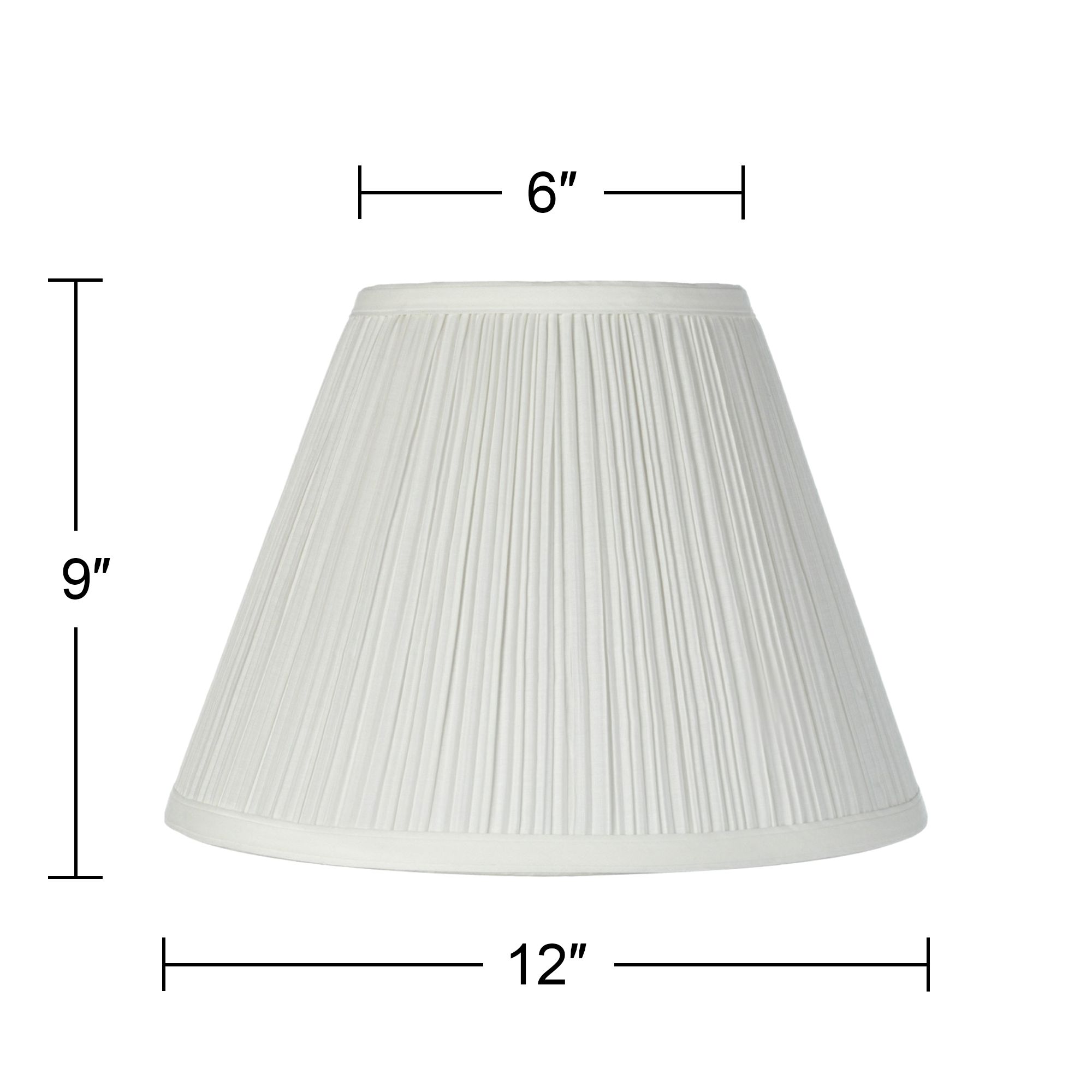 Image 5 Springcrest Dudley Ivory Pleated Lamp Shade 6x12x9 (Spider) more views