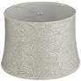 4_Springcrest Dyna Cream and Gray Swirl Softback Drum Shade 14x16x11 (Spider) more views