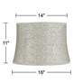 7_Springcrest Dyna Cream and Gray Swirl Softback Drum Shade 14x16x11 (Spider) more views
