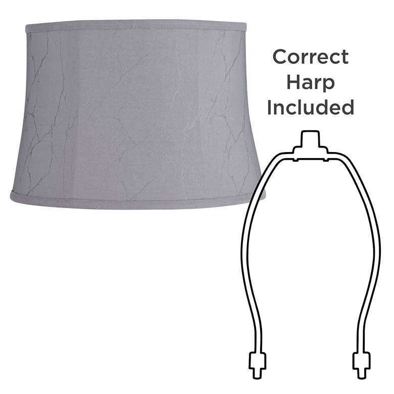 Image 6 Springcrest Dyna Dusky Violet Gray Softback Drum Shade 14x16x11 (Spider) more views