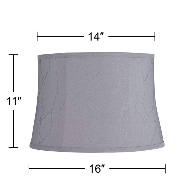 Image 7 Springcrest Dyna Dusky Violet Gray Softback Drum Shade 14x16x11 (Spider) more views