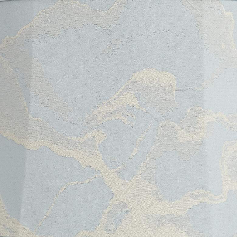 Image 2 Springcrest Dyna Dusty Blue Swirl Drum Lamp Shade 14x16x11 (Spider) more views