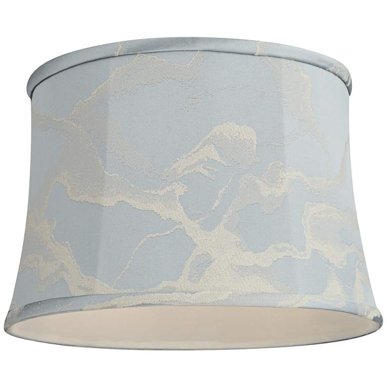 Image 3 Springcrest Dyna Dusty Blue Swirl Drum Lamp Shade 14x16x11 (Spider) more views