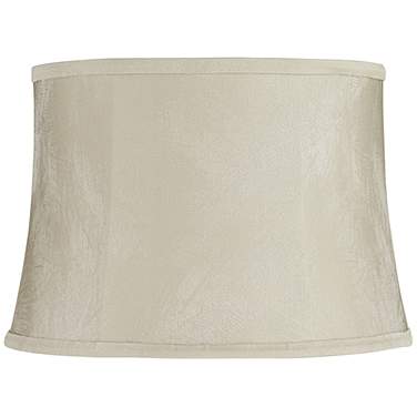 Springcrest Dyna Feathery Beige Softback Drum Lamp Shade 14x16x11 (Spider)