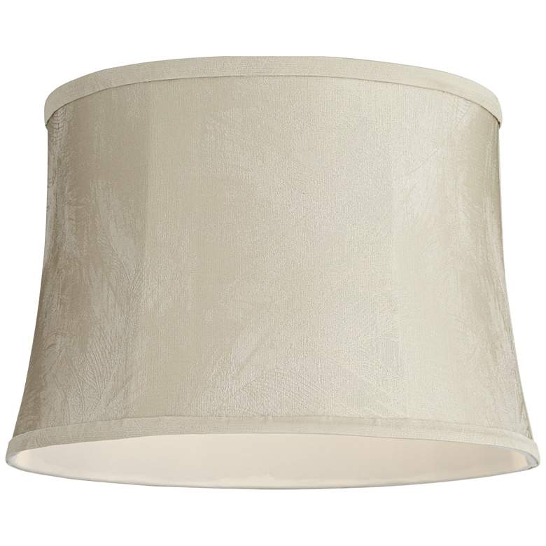 Image 3 Springcrest Dyna Feathery Beige Softback Drum Lamp Shade 14x16x11 (Spider) more views