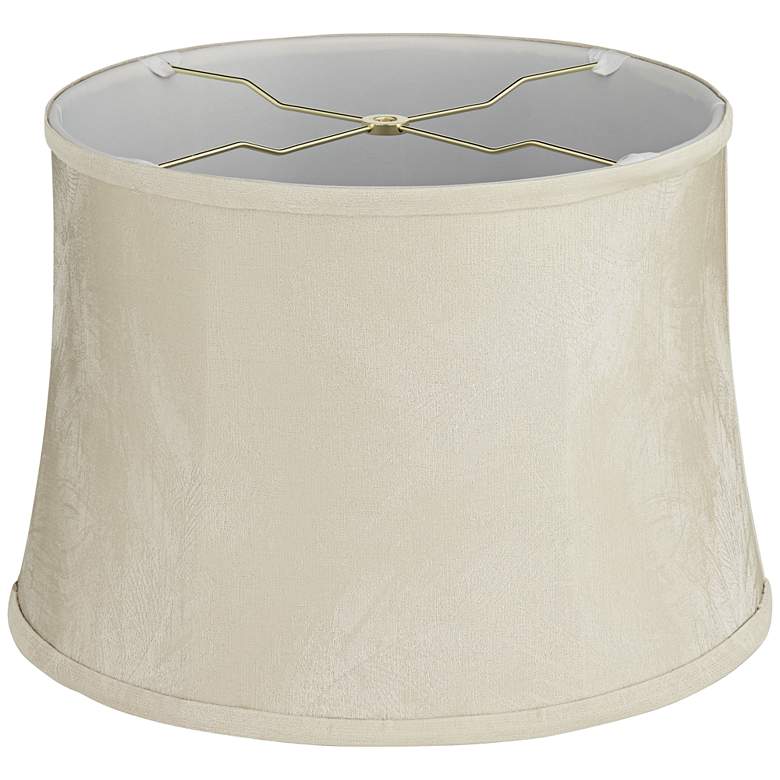 Image 4 Springcrest Dyna Feathery Beige Softback Drum Lamp Shade 14x16x11 (Spider) more views