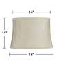 7_Springcrest Dyna Feathery Beige Softback Drum Lamp Shade 14x16x11 (Spider) more views
