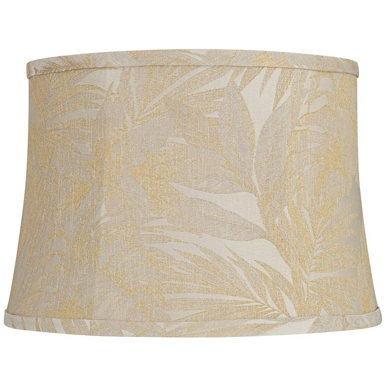 Image 1 Springcrest Dyna Gold Foliage Softback Drum Lamp Shade 14x16x11 (Spider)