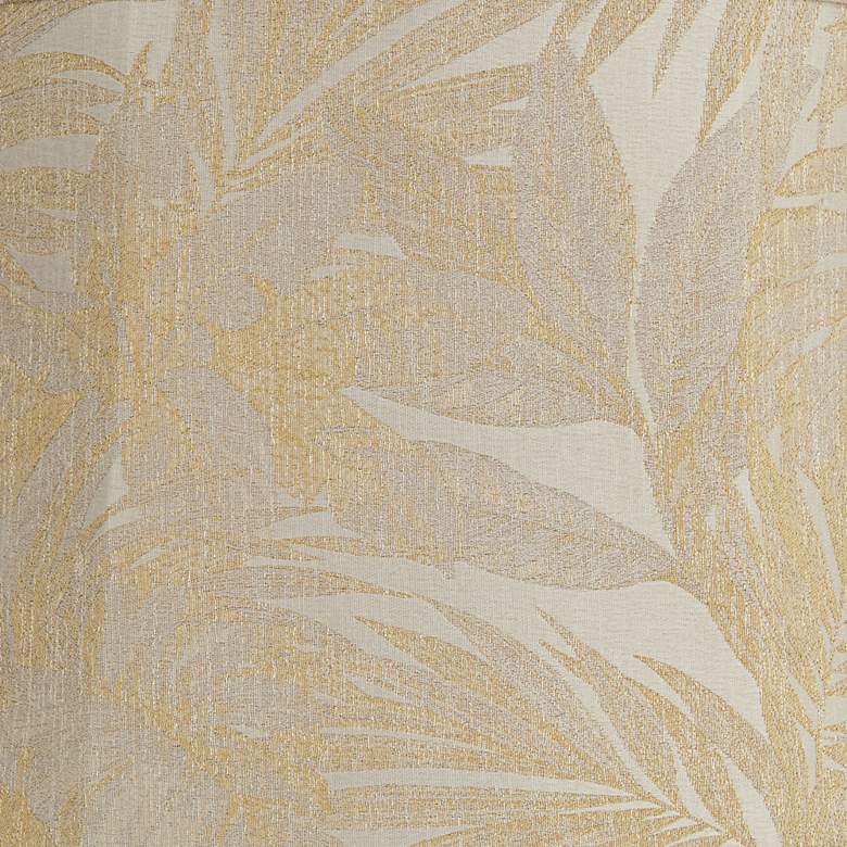 Image 2 Springcrest Dyna Gold Foliage Softback Drum Lamp Shade 14x16x11 (Spider) more views