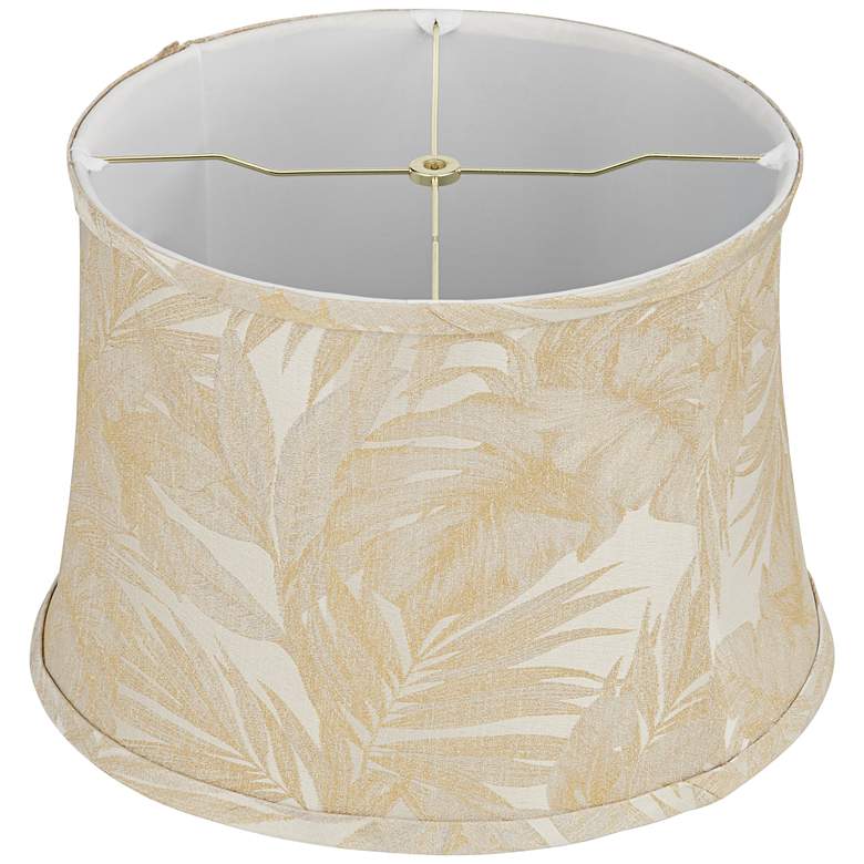 Image 4 Springcrest Dyna Gold Foliage Softback Drum Lamp Shade 14x16x11 (Spider) more views