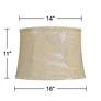 7_Springcrest Dyna Gold Foliage Softback Drum Lamp Shade 14x16x11 (Spider) more views