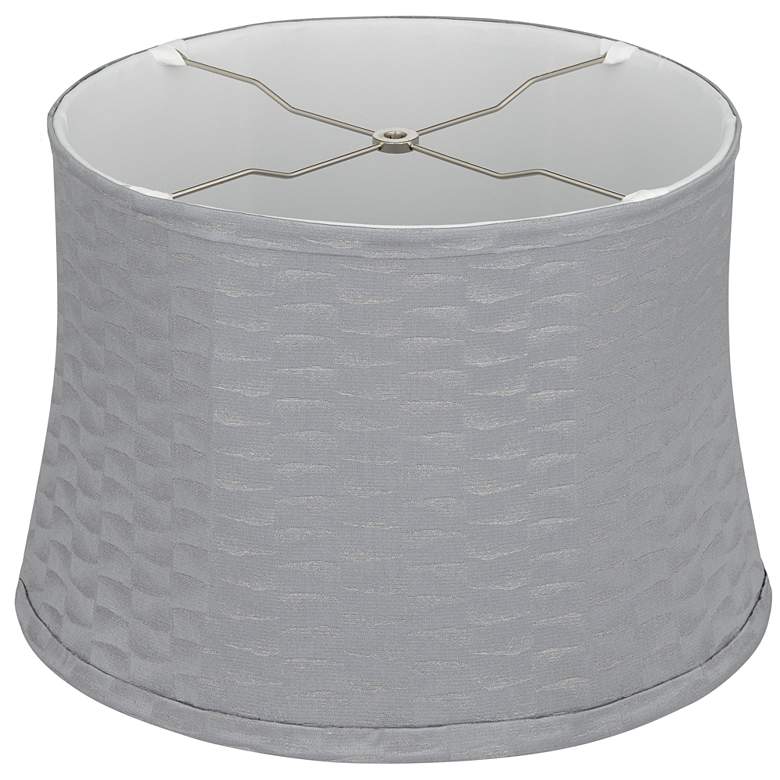 Image 4 Springcrest Dyna Gray Softback Drum Lamp Shade 14x16x11 (Spider) more views