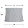 6_Springcrest Dyna Gray Softback Drum Lamp Shade 14x16x11 (Spider) more views