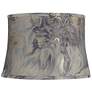 1_Springcrest Dyna Gray Swirl Softback Drum Lamp Shade 14x16x11 (Spider)