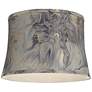 3_Springcrest Dyna Gray Swirl Softback Drum Lamp Shade 14x16x11 (Spider) more views