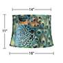 Springcrest Dyna Peacock Print Drum Lamp Shade 14x16x11 (Spider)