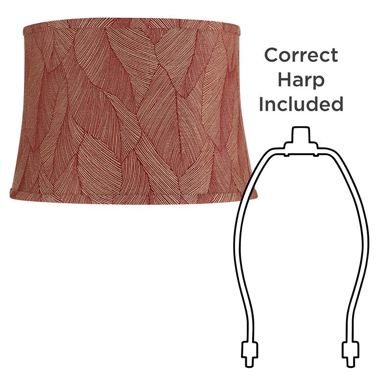 Image 6 Springcrest Dyna Red Wine Botanical Softback Drum Shade 14x16x11 (Spider) more views
