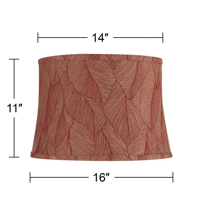 Image 7 Springcrest Dyna Red Wine Botanical Softback Drum Shade 14x16x11 (Spider) more views