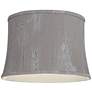 3_Springcrest Dyna Slate Gray Softback Drum Lamp Shade 14x16x11 (Spider) more views