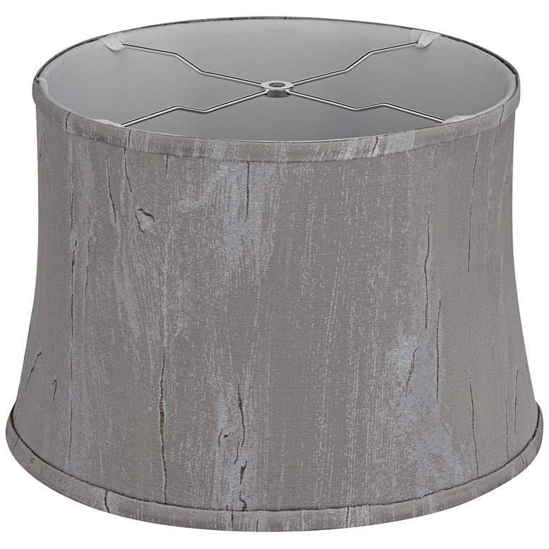 Image 4 Springcrest Dyna Slate Gray Softback Drum Lamp Shade 14x16x11 (Spider) more views