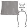 6_Springcrest Dyna Slate Gray Softback Drum Lamp Shade 14x16x11 (Spider) more views