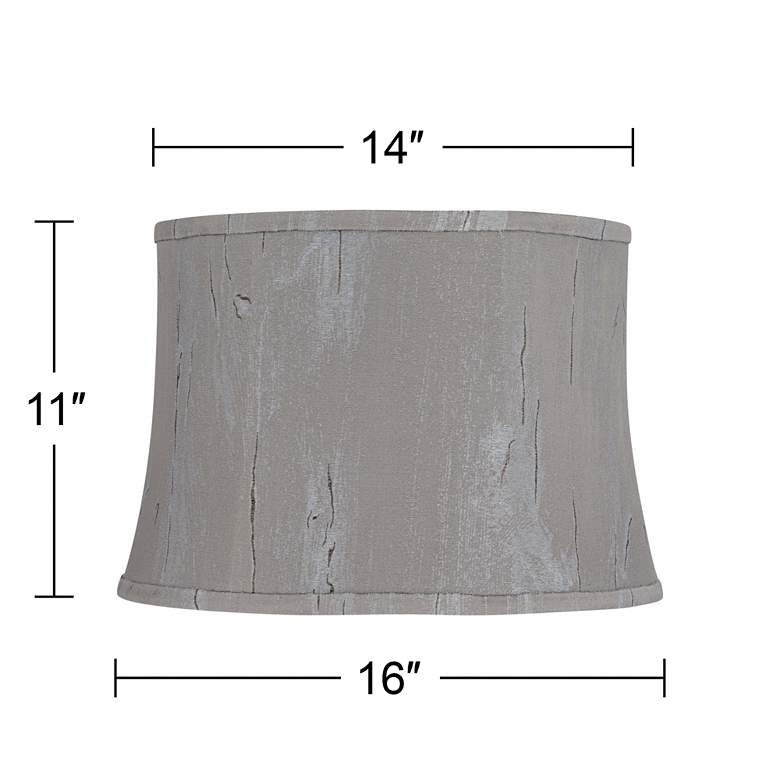 Image 7 Springcrest Dyna Slate Gray Softback Drum Lamp Shade 14x16x11 (Spider) more views