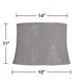 7_Springcrest Dyna Slate Gray Softback Drum Lamp Shade 14x16x11 (Spider) more views