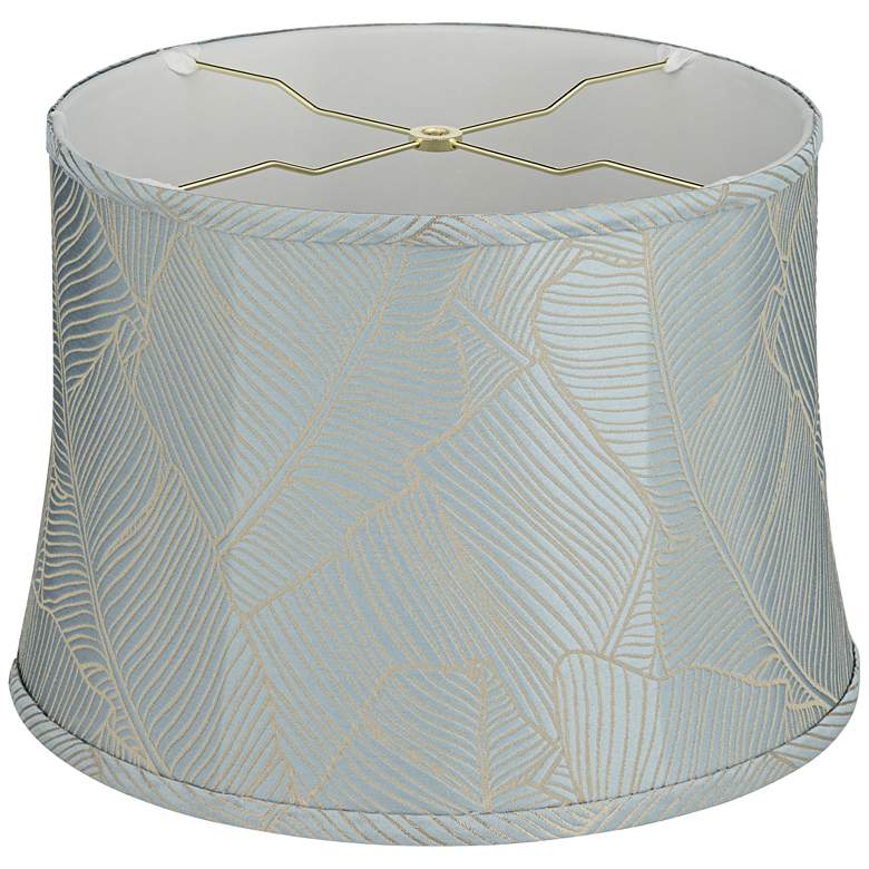 Image 4 Springcrest Dyna Spa Blue Softback Drum Lamp Shade 14x16x11 (Spider) more views
