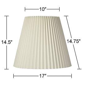 Image5 of Springcrest Edie Ivory Pleated Lamp Shade 10x17x14.75 (Spider) more views