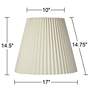 5_Springcrest Edie Ivory Pleated Lamp Shade 10x17x14.75 (Spider) more views