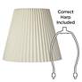 6_Springcrest Edie Ivory Pleated Lamp Shade 10x17x14.75 (Spider) more views