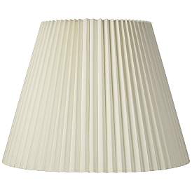 Image1 of Springcrest Edie Ivory White Pleated Lamp Shade 11x19x14.5 (Spider)