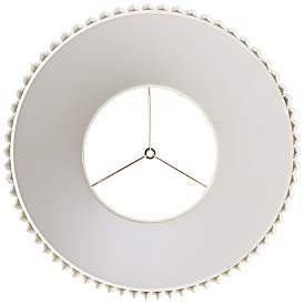 Image3 of Springcrest Edie Ivory White Pleated Lamp Shade 11x19x14.5 (Spider) more views