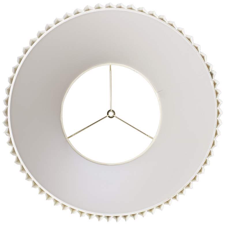 Image 3 Springcrest Edie Ivory White Pleated Lamp Shade 11x19x14.5 (Spider) more views