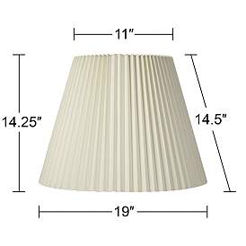 Image5 of Springcrest Edie Ivory White Pleated Lamp Shade 11x19x14.5 (Spider) more views