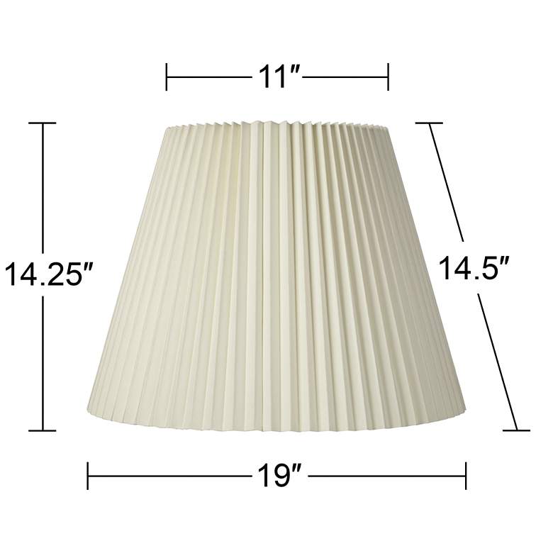 Image 5 Springcrest Edie Ivory White Pleated Lamp Shade 11x19x14.5 (Spider) more views